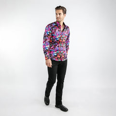 VEGAS AT NIGHT PRINT SHIRT - Premium Men's Patterned Shirt by Claudio Lugli | Bold Design, Tailored Fit, Best Printed Shirts