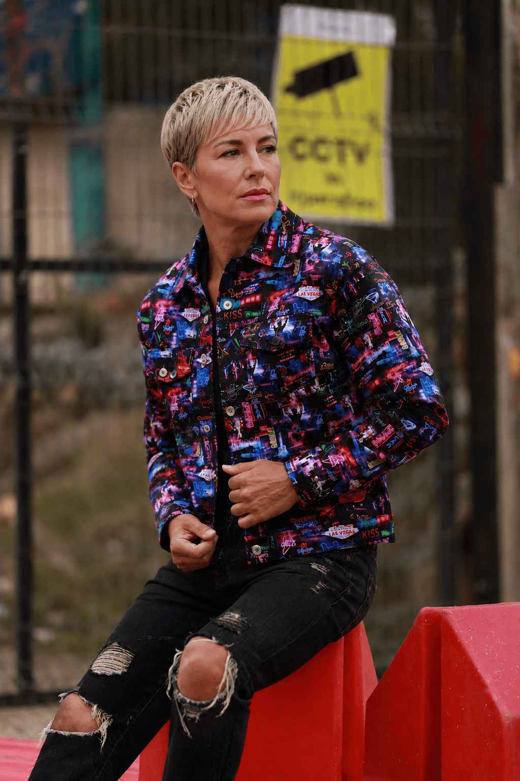 Vegas at Night Printed Shacket - Claudio Lugli Shirts