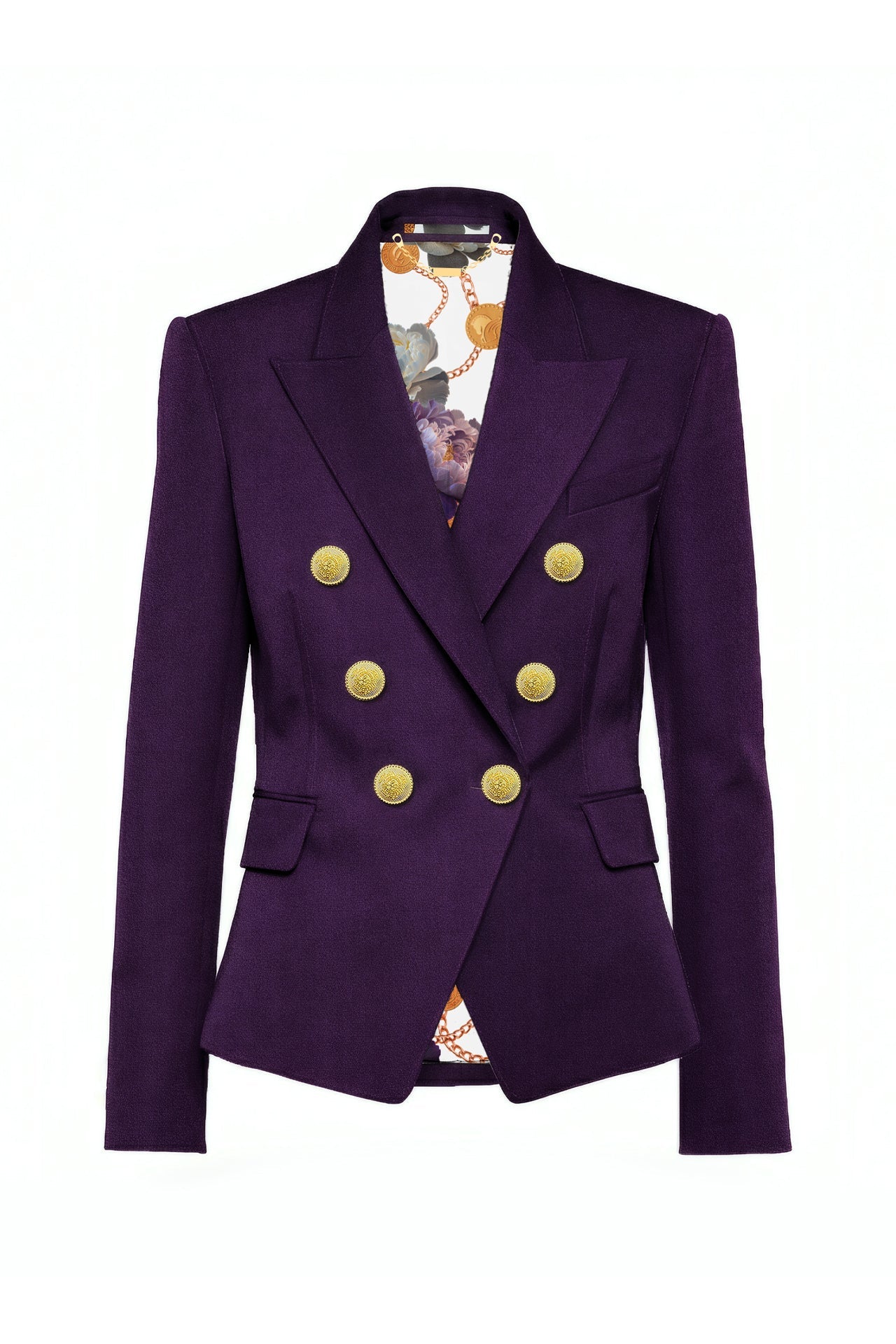 VELVET DOUBLE BREASTED WOMENS JACKET - Claudio Lugli Shirts