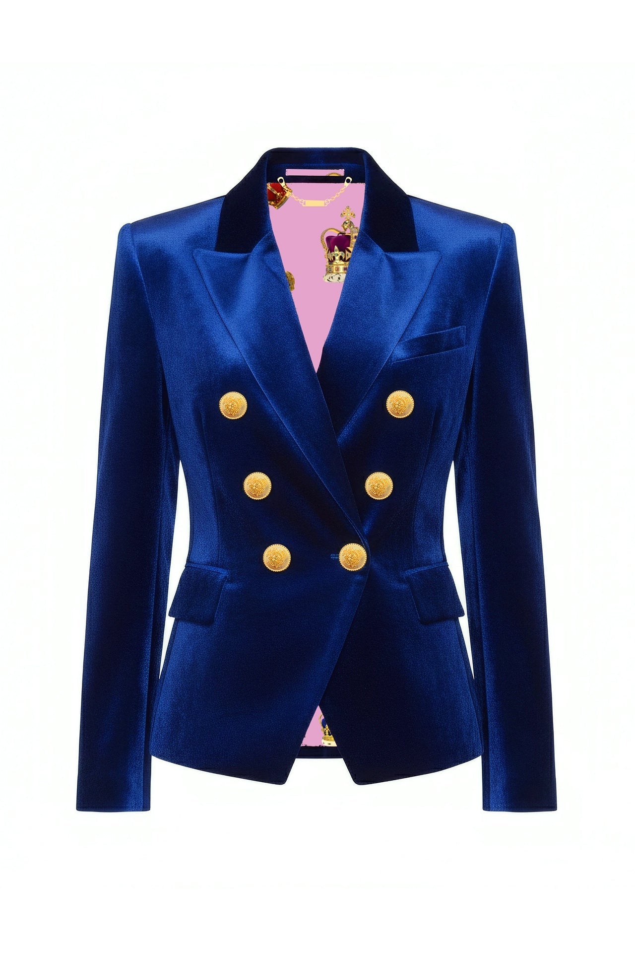 VELVET DOUBLE BREASTED WOMENS JACKET - Claudio Lugli Shirts
