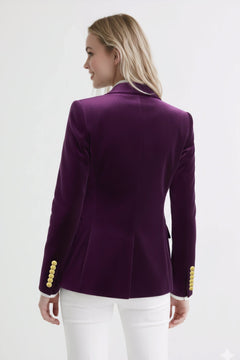 VELVET DOUBLE BREASTED WOMENS JACKET - Claudio Lugli Shirts