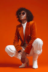 VELVET DOUBLE BREASTED WOMENS JACKET - Claudio Lugli Shirts