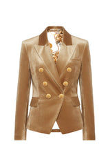 VELVET DOUBLE BREASTED WOMENS JACKET - Claudio Lugli Shirts