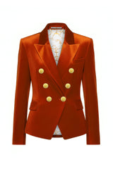 VELVET DOUBLE BREASTED WOMENS JACKET - Claudio Lugli Shirts