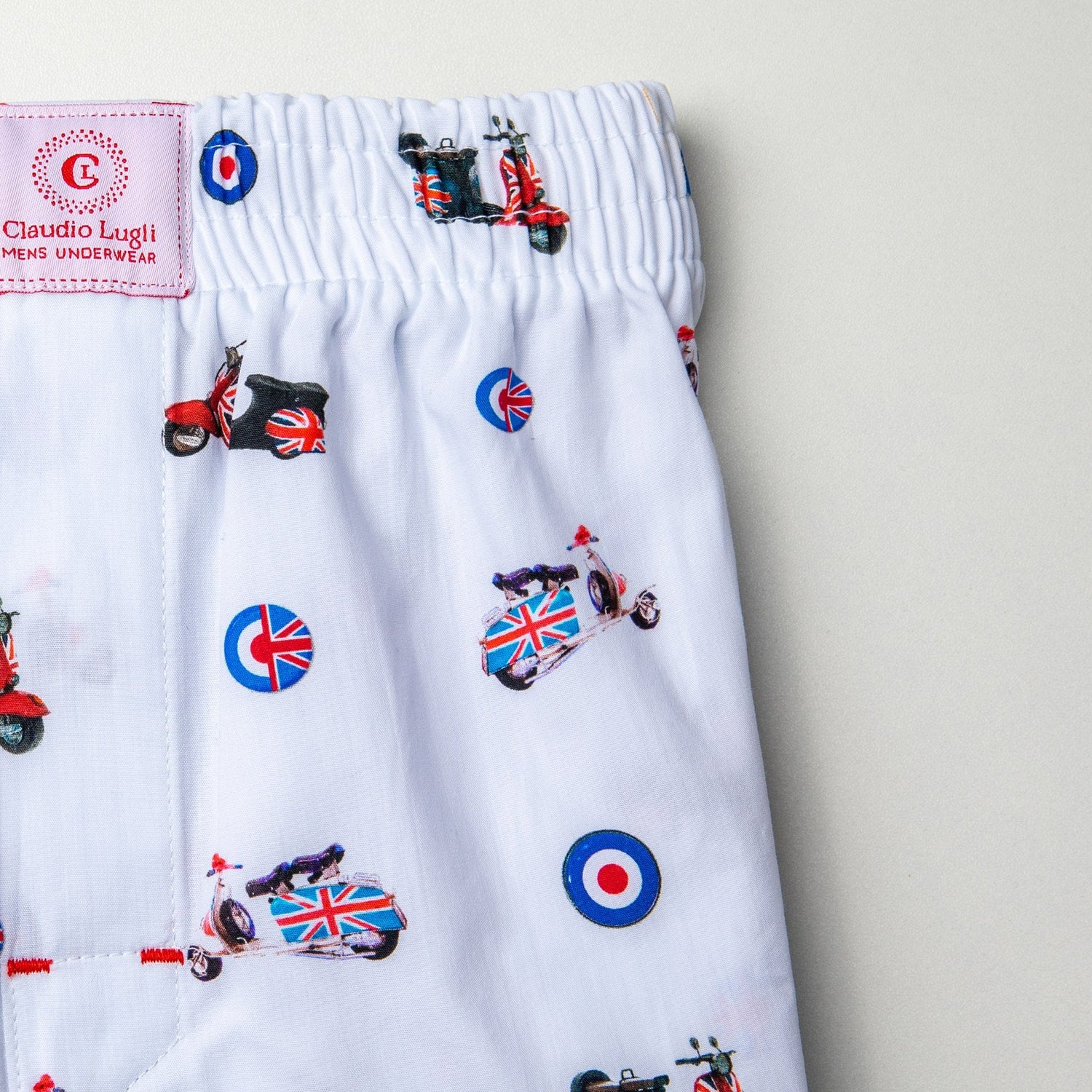 VESPA COTTON POPLIN PRINT BOXER SHORTS – Premium Men's Patterned Shirt by Claudio Lugli | Bold Design, Tailored Fit, Best Printed Shirts