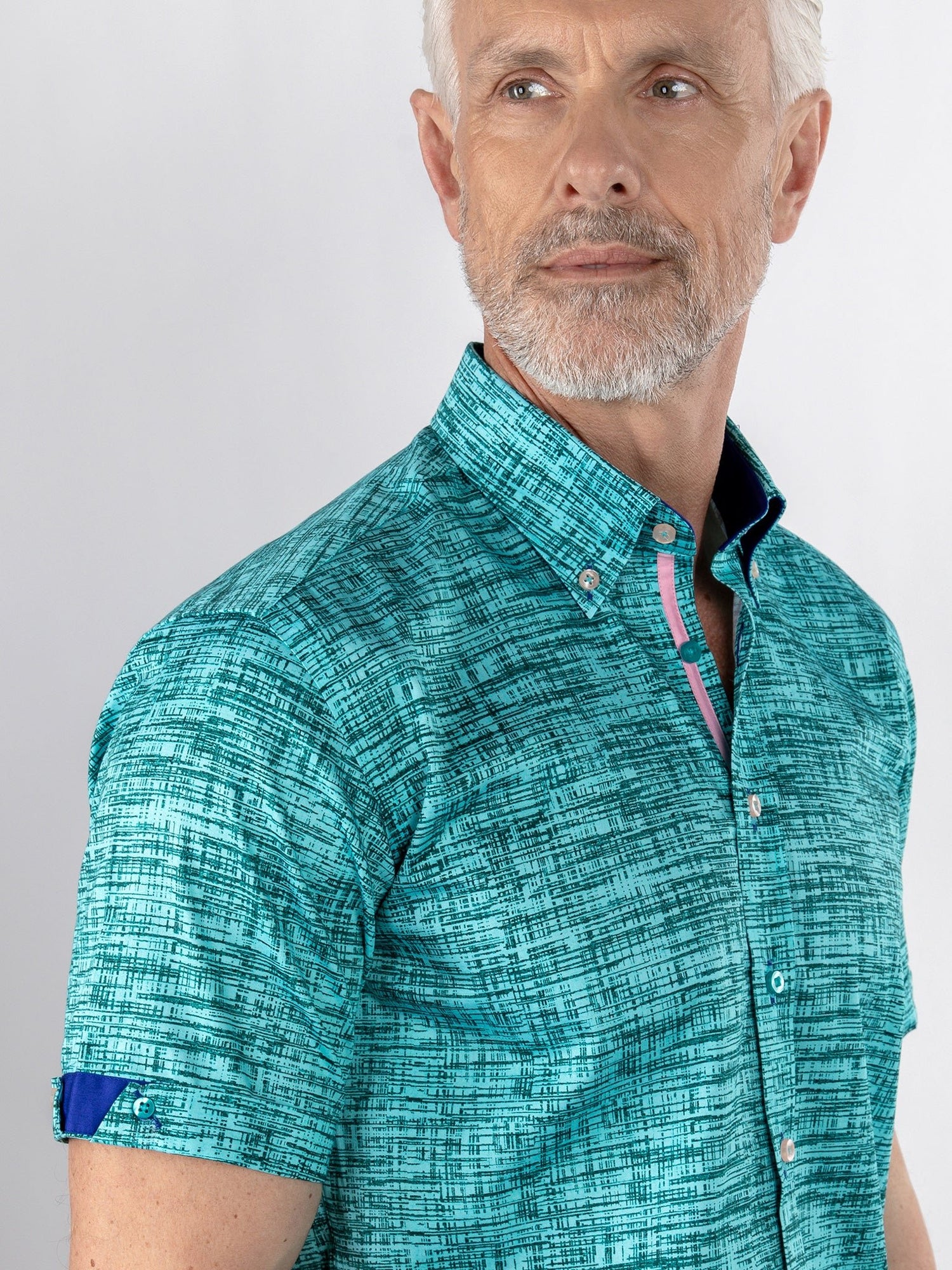 VIBRANT ABSTRACT ART SHORT SLEEVE SHIRT - Claudio Lugli Shirts