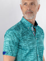 VIBRANT ABSTRACT ART SHORT SLEEVE SHIRT - Claudio Lugli Shirts