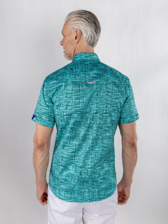 VIBRANT ABSTRACT ART SHORT SLEEVE SHIRT - Claudio Lugli Shirts