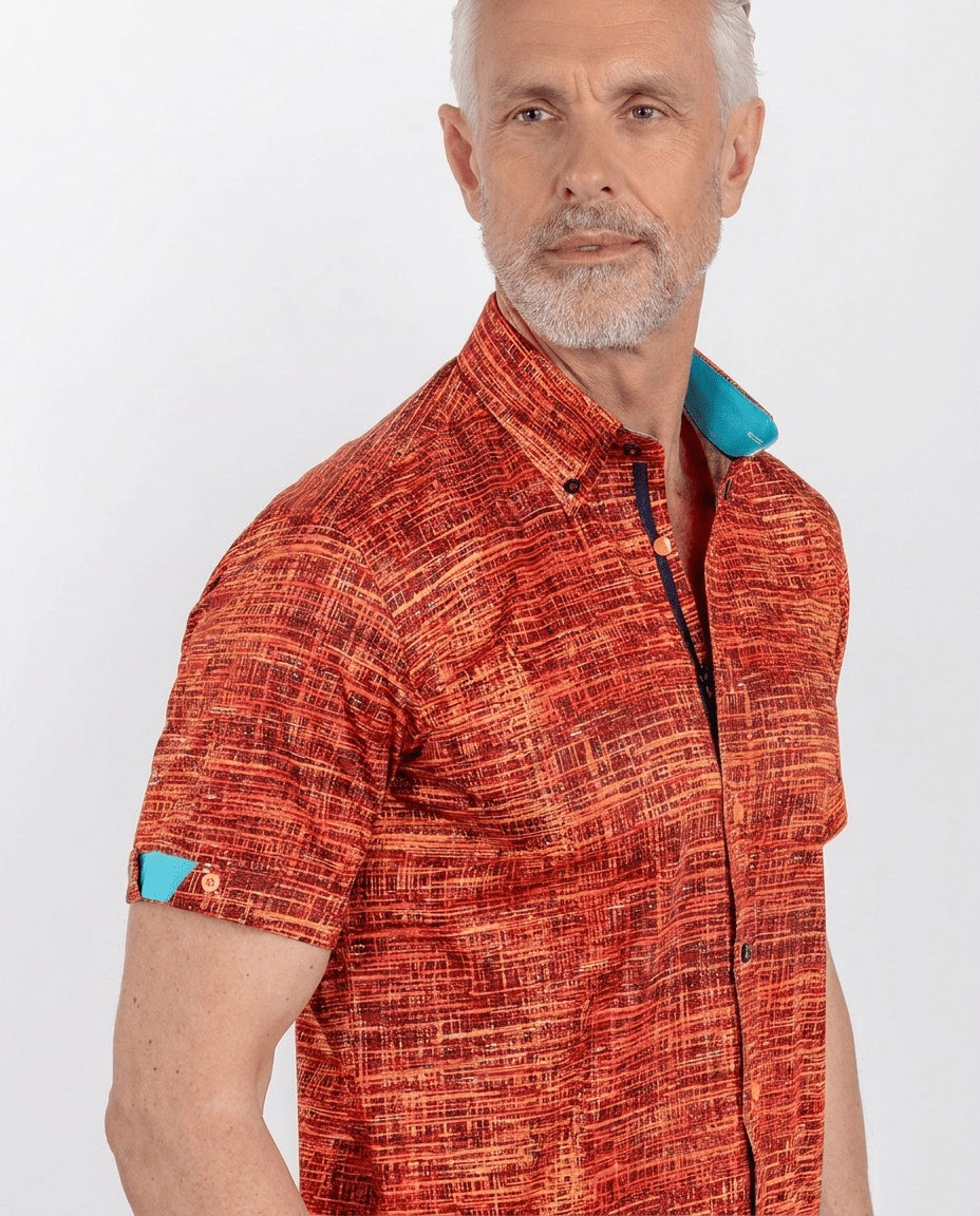 Vibrant Abstract Art Short Sleeve Shirt - Claudio Lugli Shirts