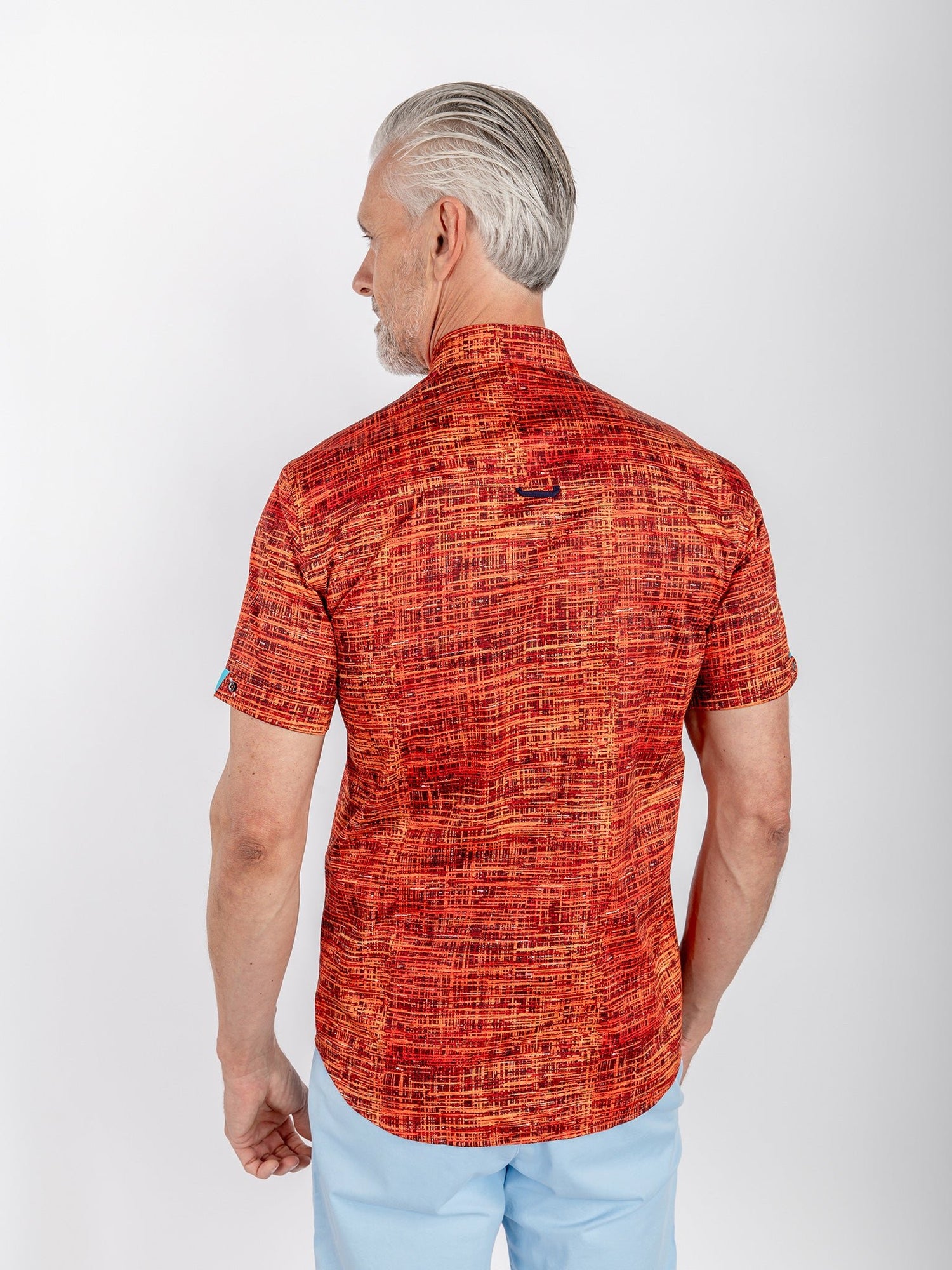 VIBRANT ABSTRACT ART SHORT SLEEVE SHIRT - Claudio Lugli Shirts