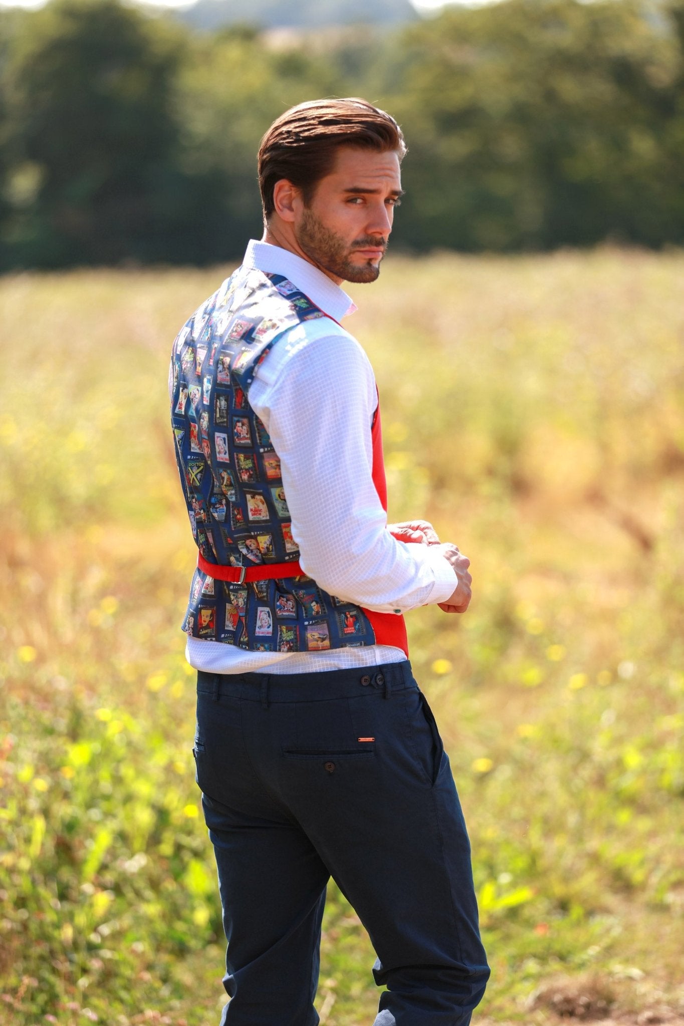 VIBRANT VELVET WAISTCOAT - Premium Men's Patterned Shirt by Claudio Lugli | Bold Design, Tailored Fit, Best Printed Shirts