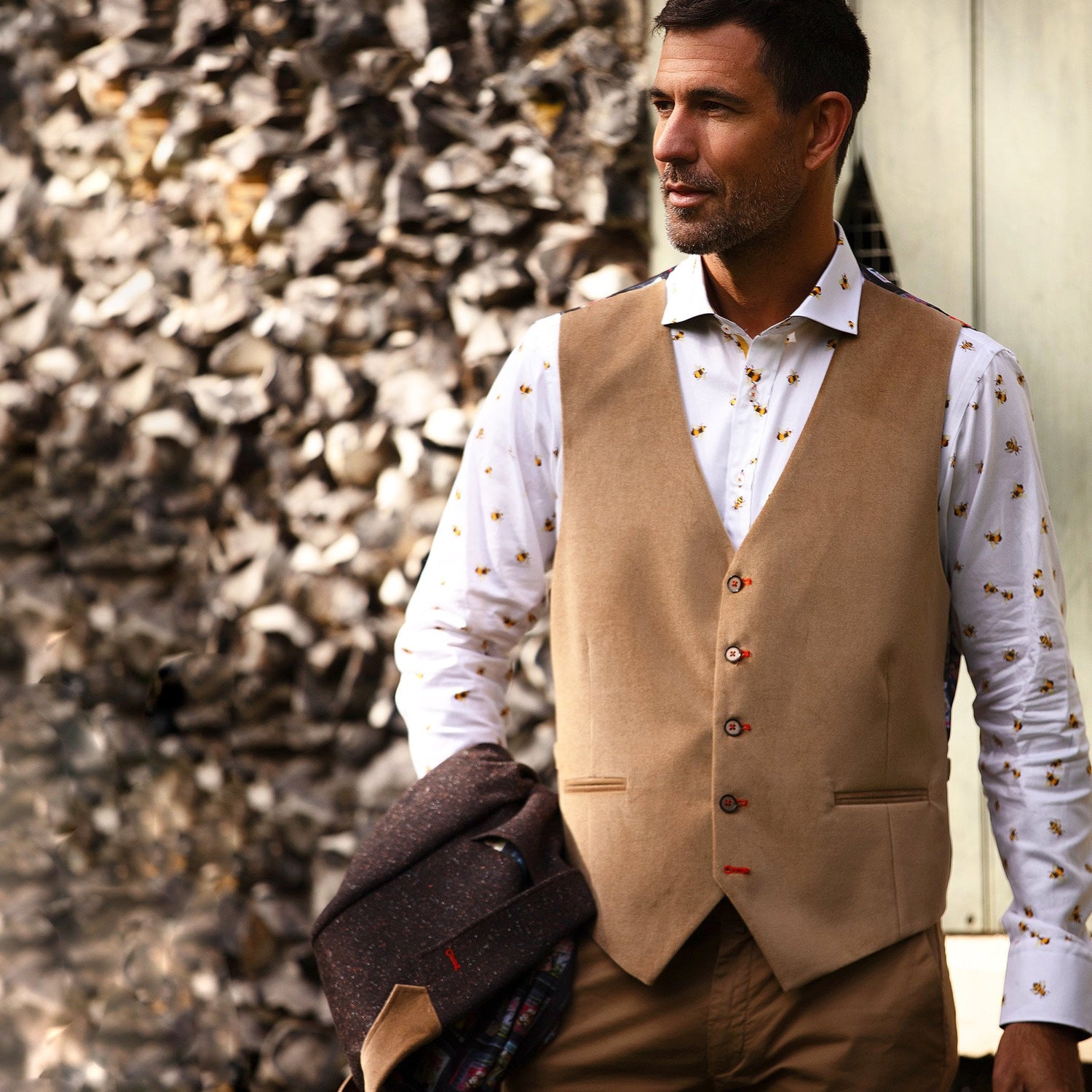 VIBRANT VELVET WAISTCOAT - Premium Men's Patterned Shirt by Claudio Lugli | Bold Design, Tailored Fit, Best Printed Shirts