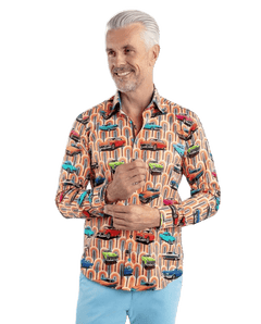 Vintage and Retro Car Print Shirt - Claudio Lugli Shirts