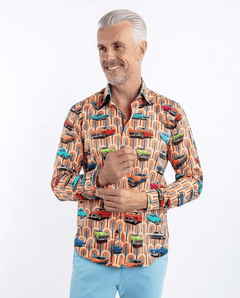 Vintage and Retro Car Print Shirt - Claudio Lugli Shirts