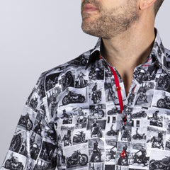 VINTAGE MOTOR SCENES SHIRT - Claudio Lugli Shirts