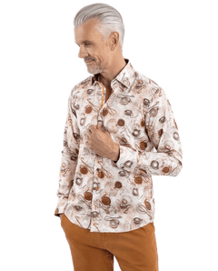 Vintage Pocket Watch Print Shirt - Claudio Lugli Shirts
