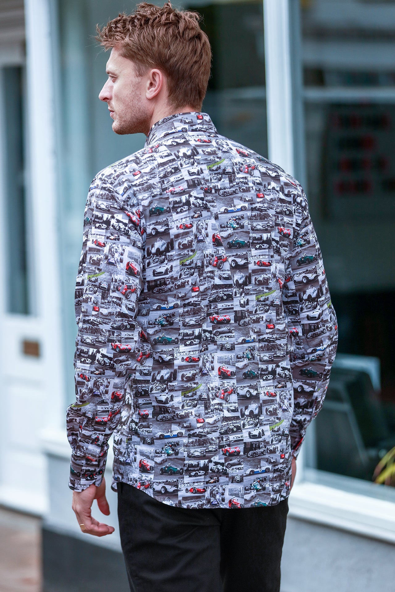 Vintage Race Car Print Shirt - Claudio Lugli Shirts