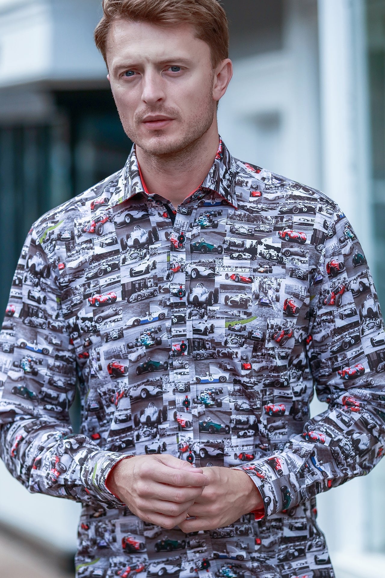 Vintage Race Car Print Shirt - Claudio Lugli Shirts
