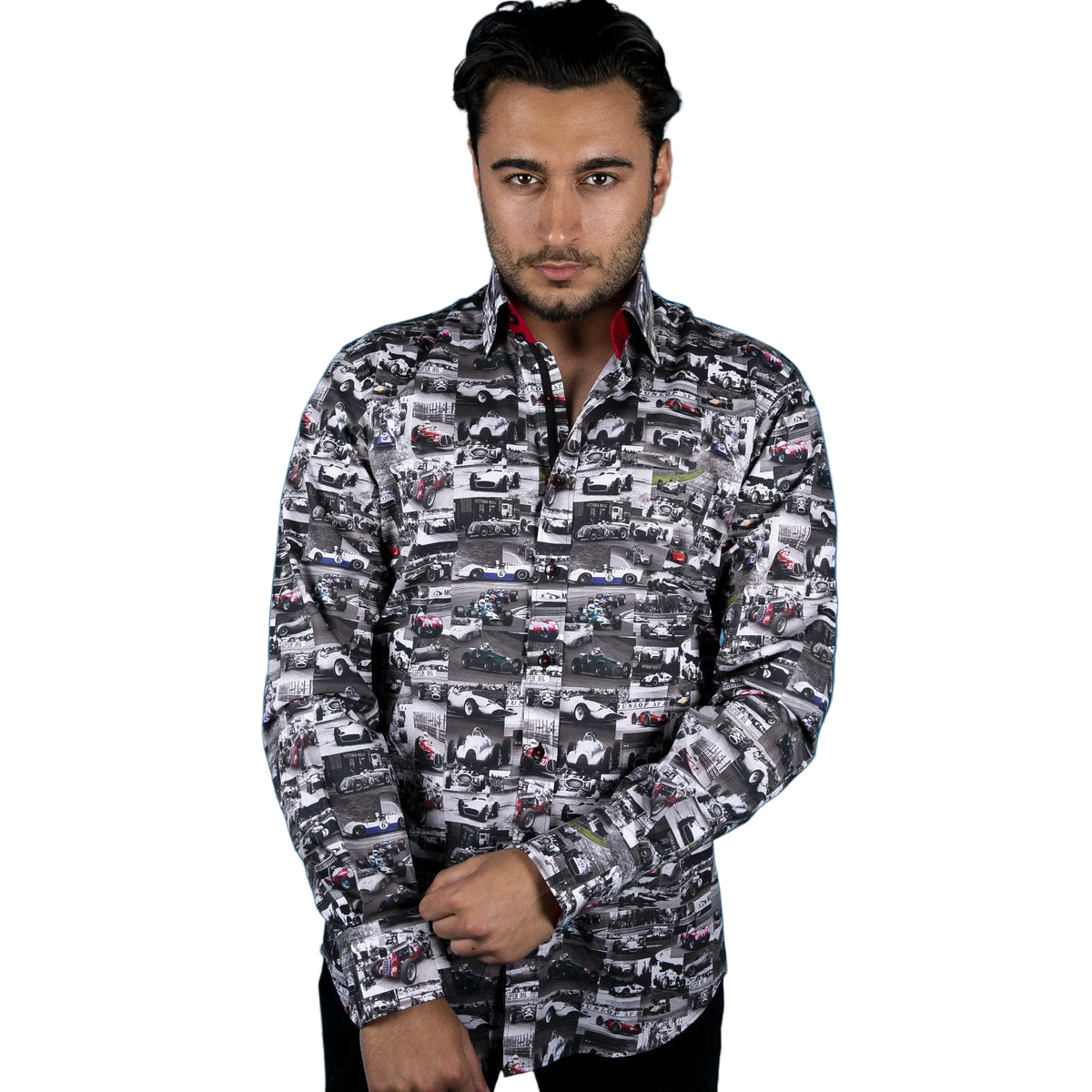 Vintage Race Car Print Shirt