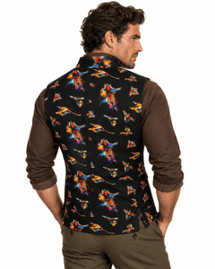 Watercolour Pheasant Sleeveless Jacket - Claudio Lugli Shirts