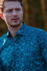 WAVY ORNAMENTS PRINT SHIRT – Premium Men's Patterned Shirt by Claudio Lugli | Bold Design, Tailored Fit, Best Printed Shirts