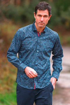 WAVY ORNAMENTS PRINT SHIRT – Premium Men's Patterned Shirt by Claudio Lugli | Bold Design, Tailored Fit, Best Printed Shirts