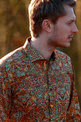 WAVY ORNAMENTS PRINT SHIRT – Premium Men's Patterned Shirt by Claudio Lugli | Bold Design, Tailored Fit, Best Printed Shirts