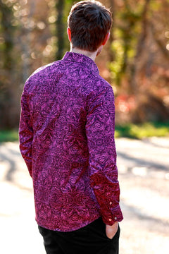 WAVY ORNAMENTS PRINT SHIRT – Premium Men's Patterned Shirt by Claudio Lugli | Bold Design, Tailored Fit, Best Printed Shirts