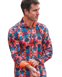 Wavy Ornaments Print Shirt - Claudio Lugli Shirts