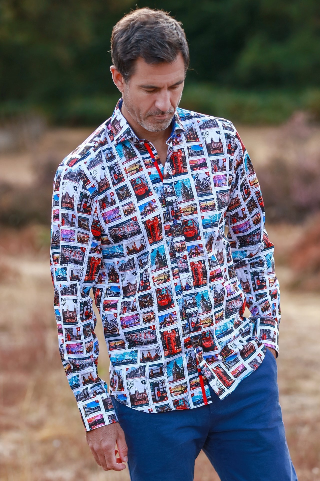 White London City Print Shirt - Claudio Lugli Shirts