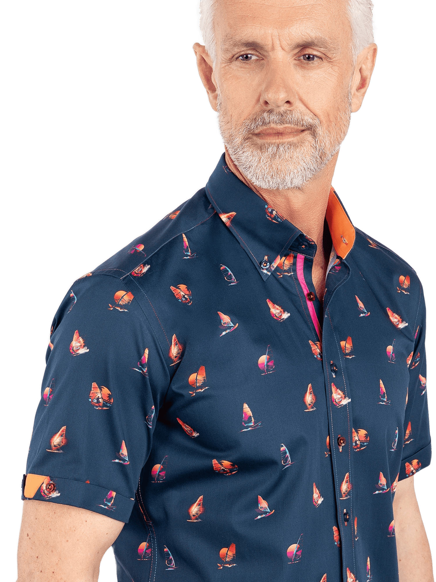 Windsurf Printed Short Sleeve Shirt - Claudio Lugli Shirts