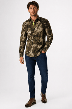 Woodland Stalker Real Tree Print Shirt - Claudio Lugli Shirts
