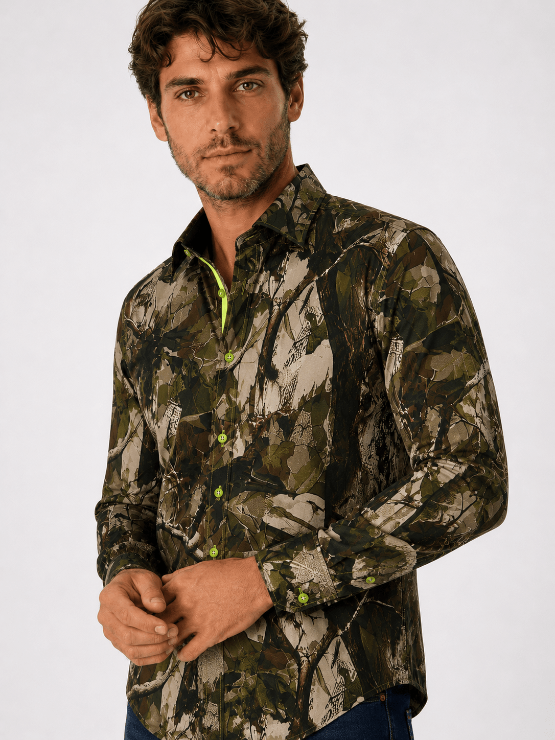 Woodland Stalker Real Tree Print Shirt - Claudio Lugli Shirts