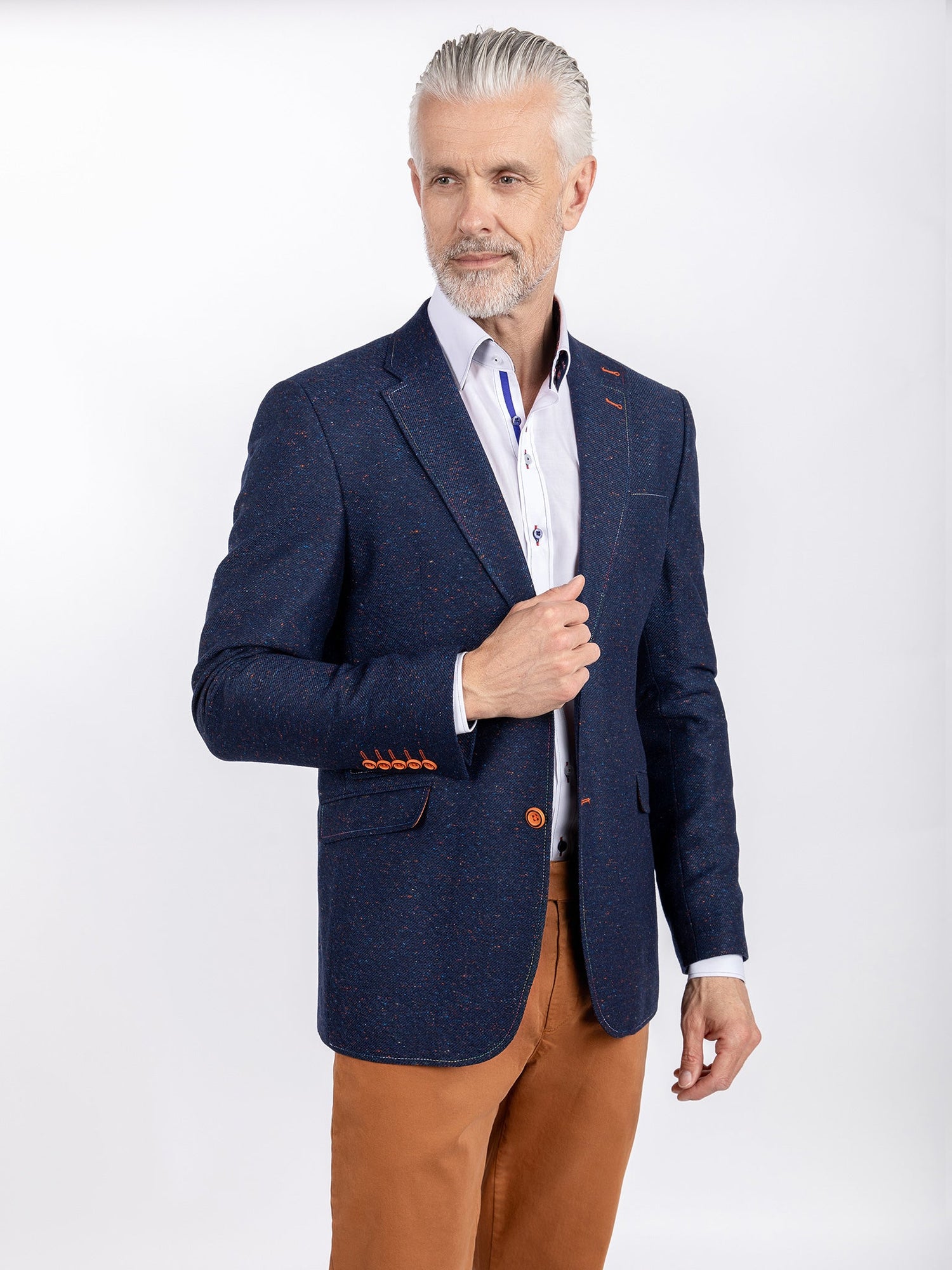 WOOL FLECKED JACKET - Claudio Lugli Shirts