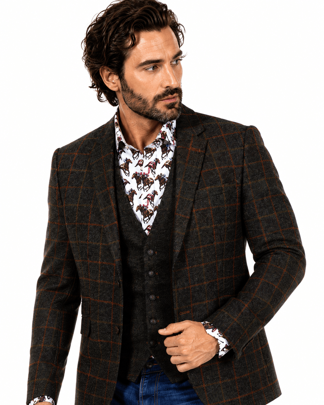 WOOL JACKET WITH SPITFIRE LINING - Claudio Lugli Shirts