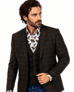 WOOL JACKET WITH SPITFIRE LINING - Claudio Lugli Shirts