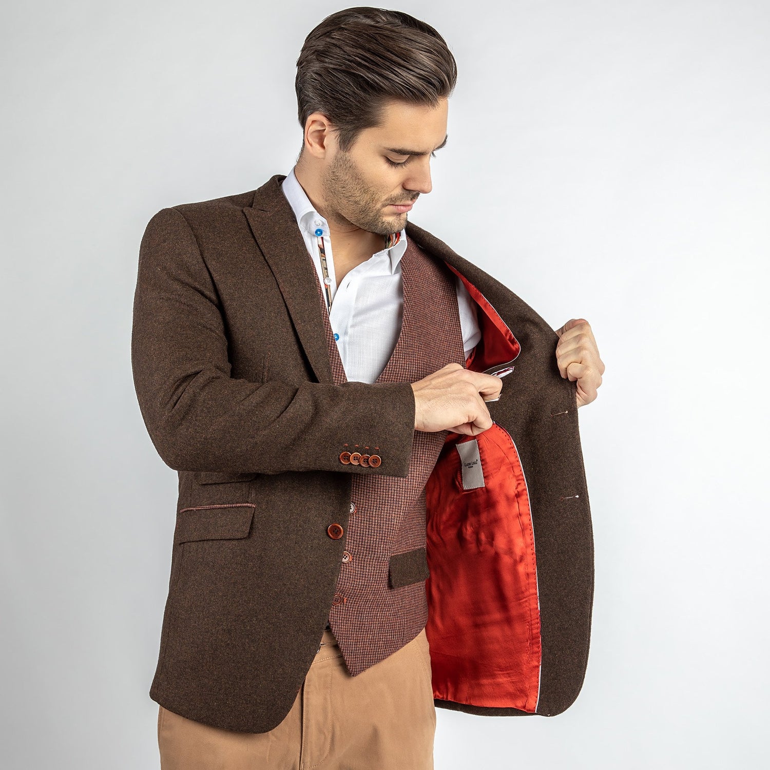 WOOL PICK - LAPPEL JACKET & WAISTCOAT COMBO - Claudio Lugli Shirts