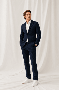 Wool Tailored Jacket - Navy & Green TRUE TO SIZE - Claudio Lugli Shirts