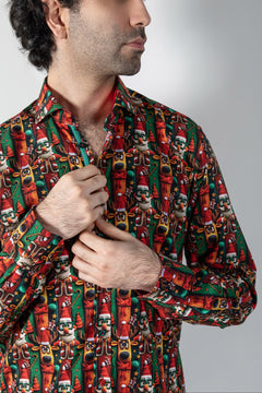 WOOLLY WONDERLAND PRINT SHIRT - Claudio Lugli Shirts