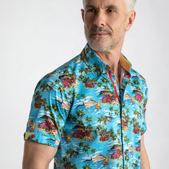 WORLD CRUISER SHORT SLEEVE SHIRT - Premium Men's Patterned Shirt by Claudio Lugli | Bold Design, Tailored Fit, Best Printed Shirts
