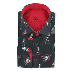 WWE: THE ROCK ICON PRINT SHIRT - Premium Men's Patterned Shirt by Claudio Lugli | Bold Design, Tailored Fit, Best Printed Shirts