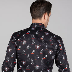WWE: THE ROCK ICON PRINT SHIRT - Premium Men's Patterned Shirt by Claudio Lugli | Bold Design, Tailored Fit, Best Printed Shirts