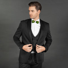 XMAS TREE PRINTED TUXEDO SHIRT WITH BOWTIE - Premium Men's Patterned Shirt by Claudio Lugli | Bold Design, Tailored Fit, Best Printed Shirts