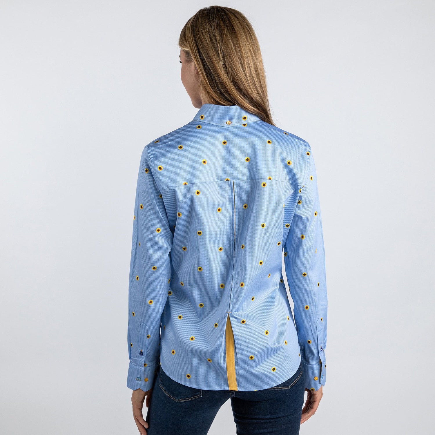 ZIGZAG SUNFLOWER WOMENS PRINT SHIRT - Premium Men's Patterned Shirt by Claudio Lugli | Bold Design, Tailored Fit, Best Printed Shirts