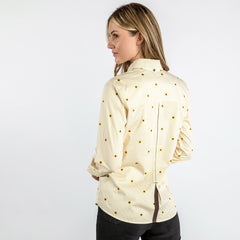 ZIGZAG SUNFLOWER WOMENS PRINT SHIRT - Premium Men's Patterned Shirt by Claudio Lugli | Bold Design, Tailored Fit, Best Printed Shirts