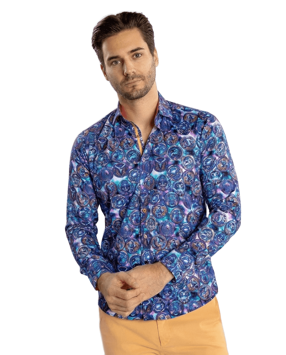 Zodiac Horoscope Icons Print Shirt - Claudio Lugli Shirts